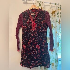 VGUC La Fiancee du Mekong long sleeve short dress /long shirt